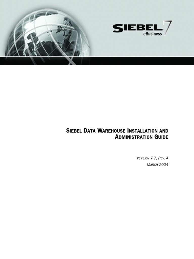 Siebel Data Warehouse Installation and Administration Guide | PDF ...