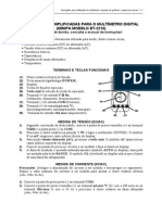 Instruções Para Utilização Do Multímetro, Traçado de Gráficos e Ajuste de Curvas