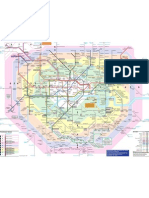 Tube DLR Trams and Train Travel Card Zones Map