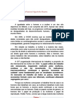 A Igualdade Entre o Homem e A Mulher É Um Dos Oito Objectivos Do Milénio