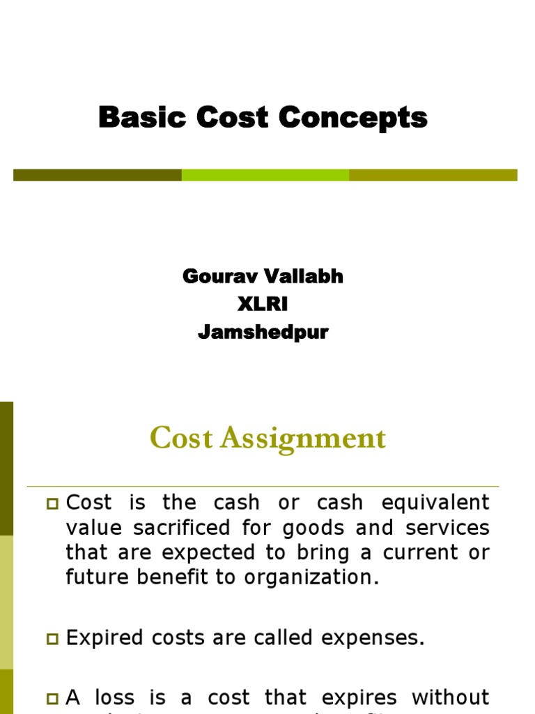 Basic Cost Concepts Explained | PDF