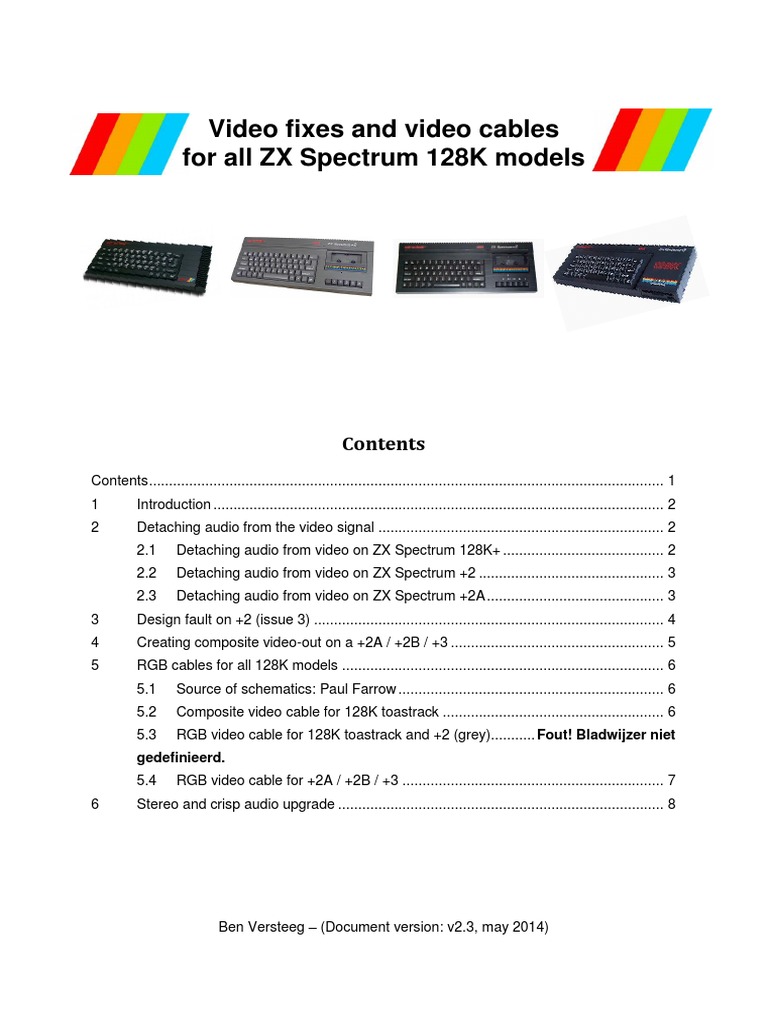 ZX Spectrum 128K Video Fixes | PDF | Computer Engineering