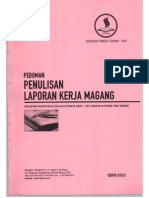 Pedoman Penulisan Laporan Kerja Magang