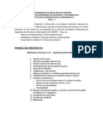 Estructura Perfil de Proyecto e Informe Final