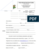 PreRegistration Form