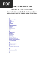 Download Listado de Estrenos Online y peliculas gratis en la red by Bravo SN23133298 doc pdf