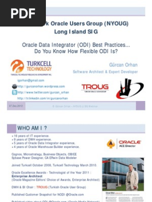 Odi Best Practices Data Warehouse Oracle Corporation