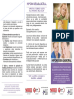 Doc151230 Diptico Hipoacusia Laboral, Consejos Practicos para Su Deteccion y Prevencion