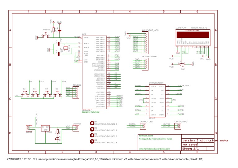ATmega8535 Motor Driver Circuit Design | PDF