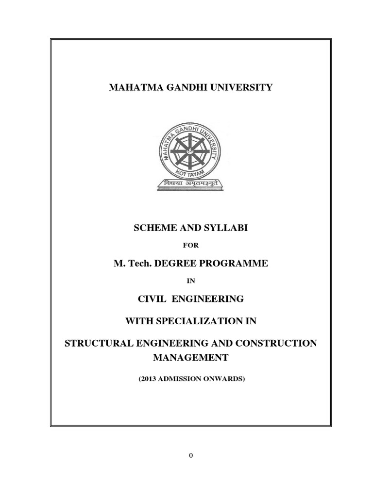 M.Tech Civil Engineering Syllabus 2023 | PDF | Finite Element Method ...