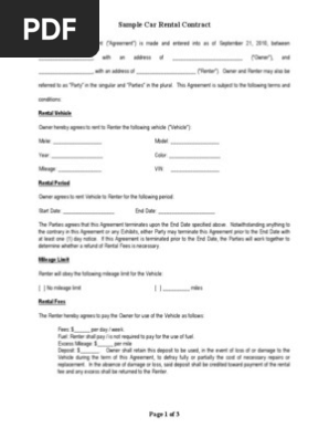 Rental Contract