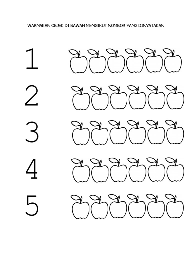 lembaran kerja prasekolah matematik