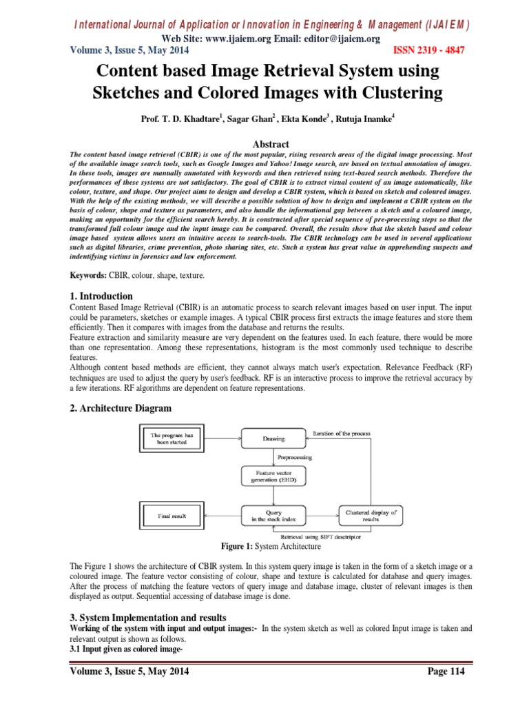 CBIR System Using Sketch and Color Images | PDF | Computers