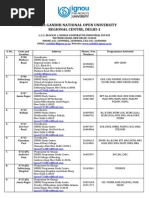 Ignou Regional and Study Centers