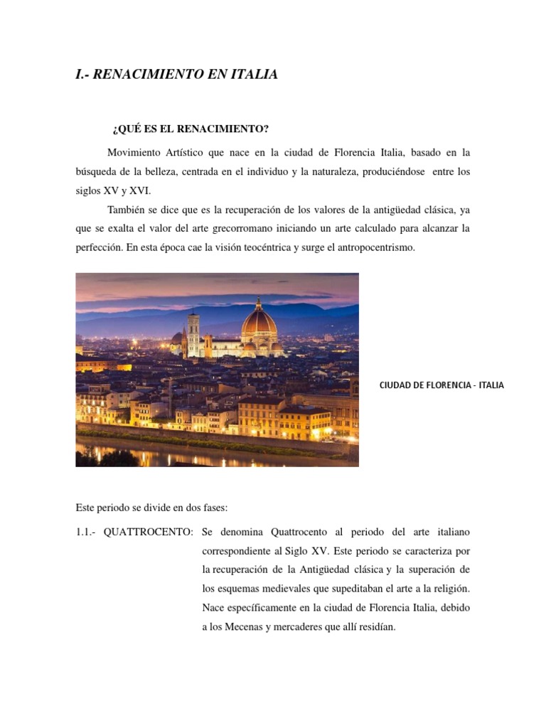 Informe de Historia 2 | PDF | Renacimiento | Miguel Ángel