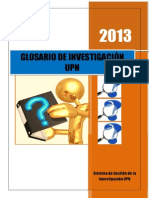 2013 Glosario de Investigación