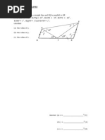 Angles and Parallel Lines