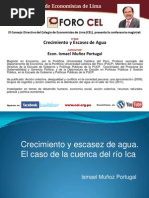 Crecimiento y Escasez de Agua.caso Ica