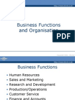 Business Functions and Organisation