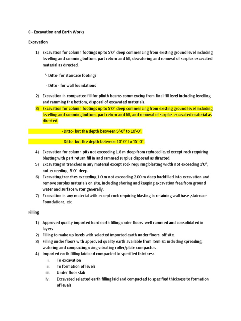 Boq Descriptions Pdf Masonry Concrete