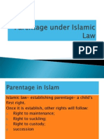 Child Law-Parentage Under Islamic Law