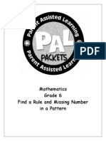MG 6 Find A Rule and Missing Number in A Pattern