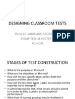  Designing Classroom Tests 