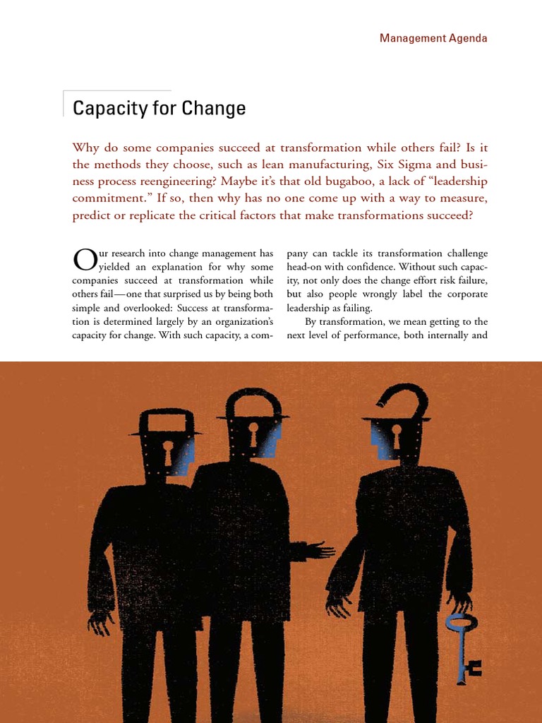 5 Capacity For Change | PDF | Business Process | Six Sigma