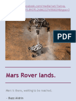 Mars Rover Lands.