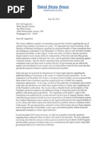 Wyden Udall Heinrich Letter To The White House On Transparency in Drone Policy