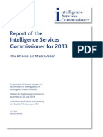 Report of the Intelligence Services Commissioner for 2013