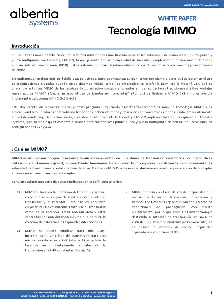 Whitepaper MIMO | PDF
