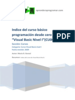 CU00302A Indice Curso Basico Programacion Visual Basic Desde Cero