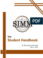 Student Handbook: St. Bonaventure University 2013 - 2014