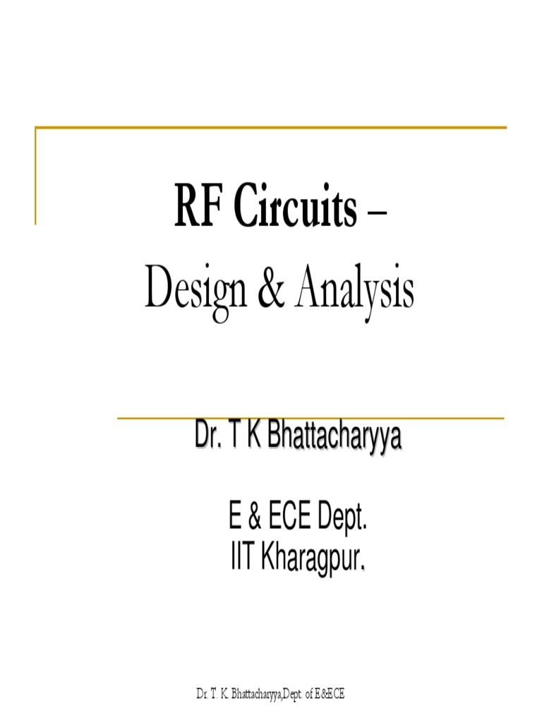 RF Circuits Design & Analysis PDF