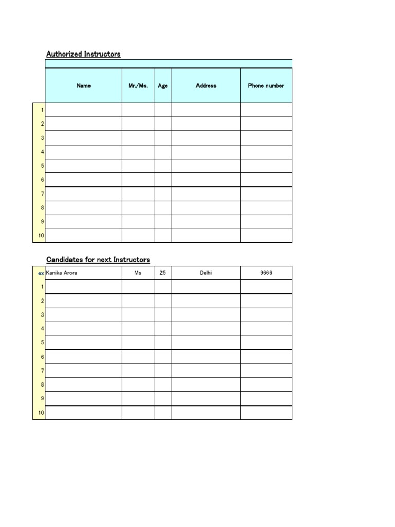 Instructors & Candidates Profile | PDF | Sound | Performing Arts