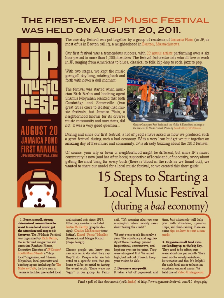 Start a Local Music Festival Guide | PDF