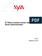 IP Office Contact Center Address Book Administration: COMPAS ID: 163719