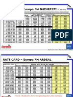 Tarife Regiuni Europa FM Martie 2013