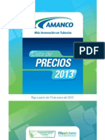 Lista de Precios Amanco 2013-Nicaragua