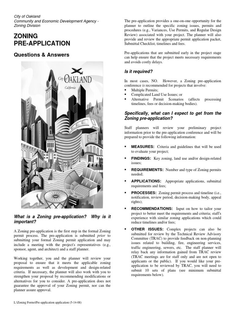Zoning Pre-Application: Questions & Answers | PDF | Zoning | Land Lot