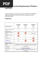 SolidWorks System Requirements