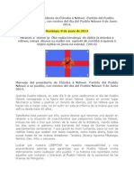 Mensaje del presidente de Êtômbâ â Ndôwé- Partido del Pueblo Ndowé a su pueblo, con motivo del día del Pueblo Ndowé 9 de Junio 2014.