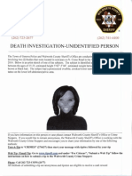Death Investigation Unidentified Person