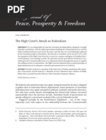 The High Court's Attack On Federalism