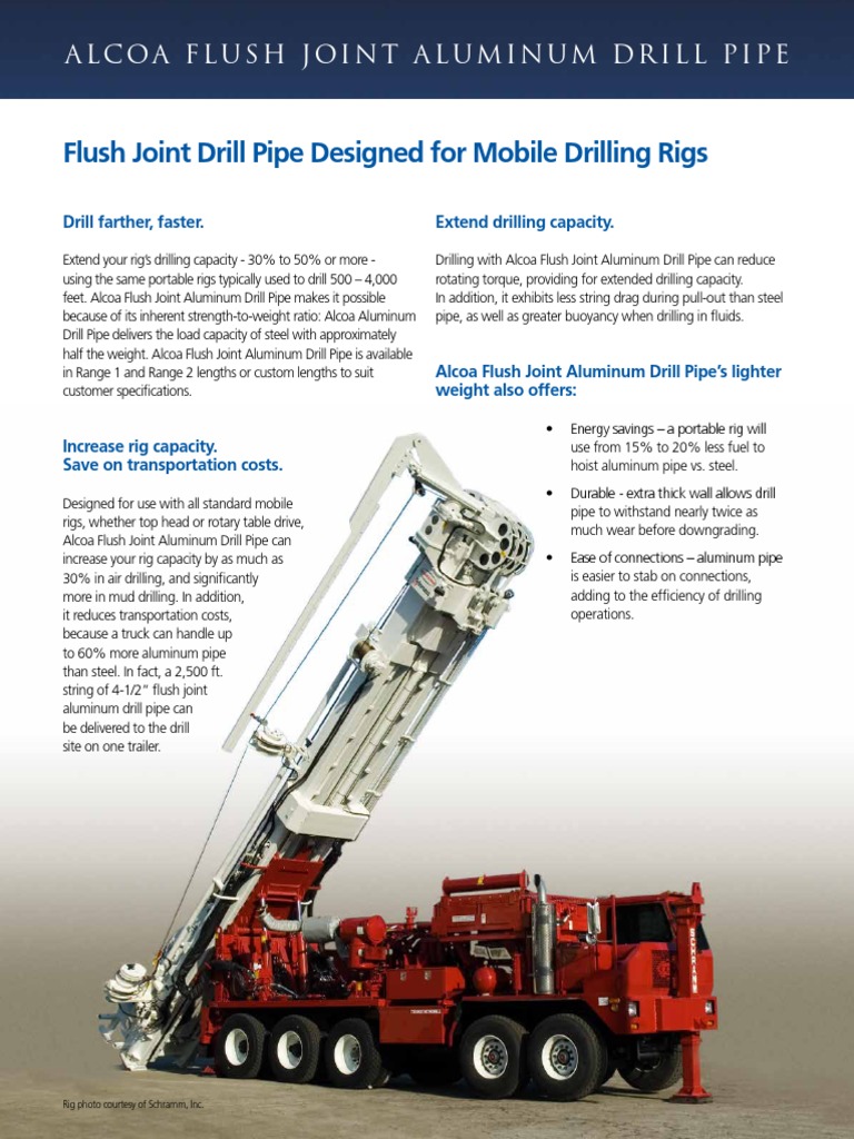 Flush Joint Drill Pipe Designed for Mobile Drilling Rigs Drill Pipe
