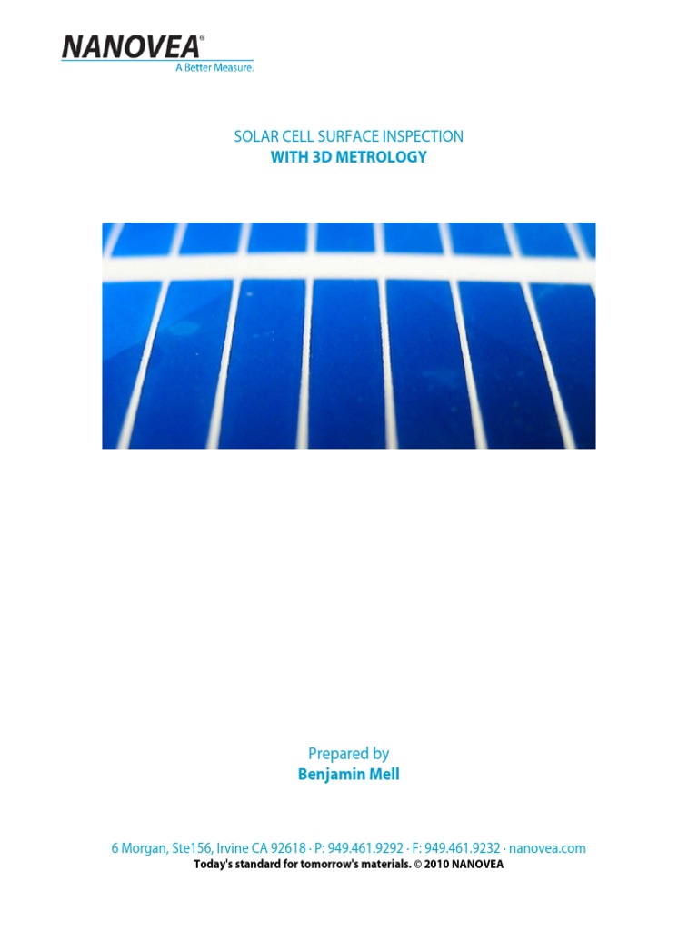 Solar Cell Inspection | PDF | Solar Cell | Surface Roughness