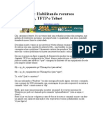 Windows 7 - Habilitando Recursos Adicionais TFTP e Telnet