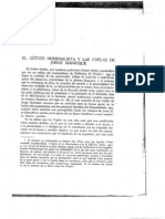 El Gótico Nominalista y Las Coplas de Jorge Manrique