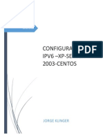 Configuracion Ipv6 Centos y Windows